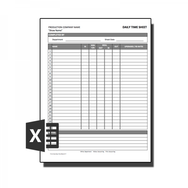 daily time sheet